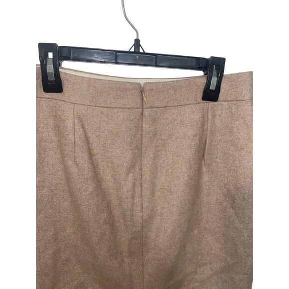 J CREW Women's Size 0 Pencil Skirt in Double-Serge Wool Blend Beige/Tan - Picture 5 of 11